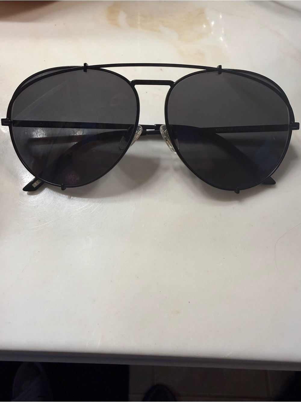 Diff Eyewear KOKO Black Aviator Sunglasses